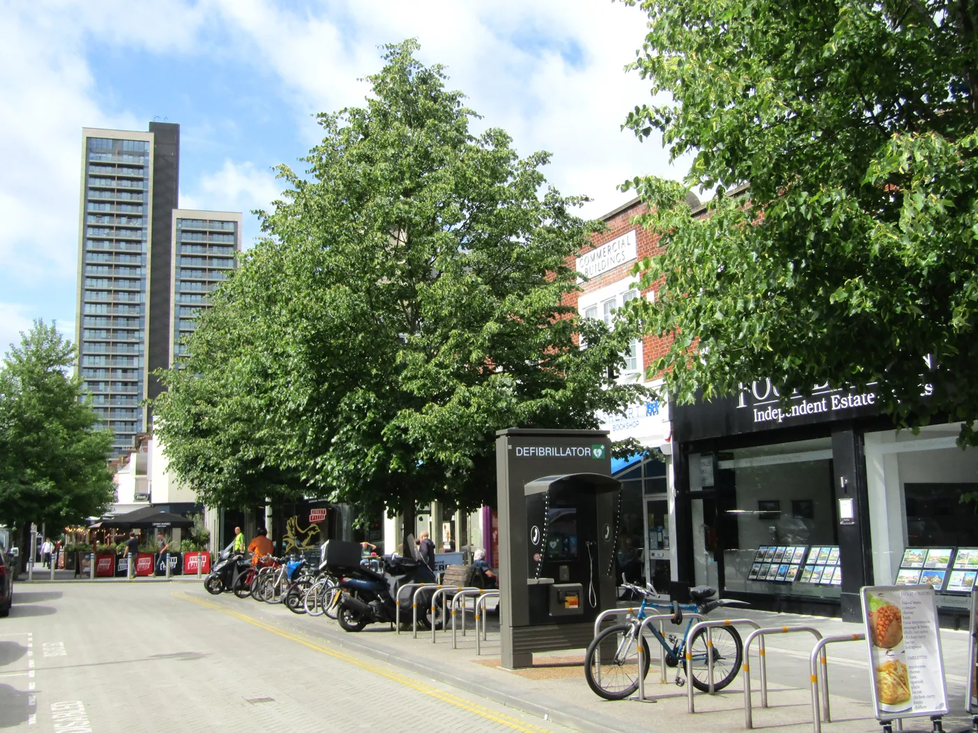 Commercial Way, Woking, where the Halifax branch stands