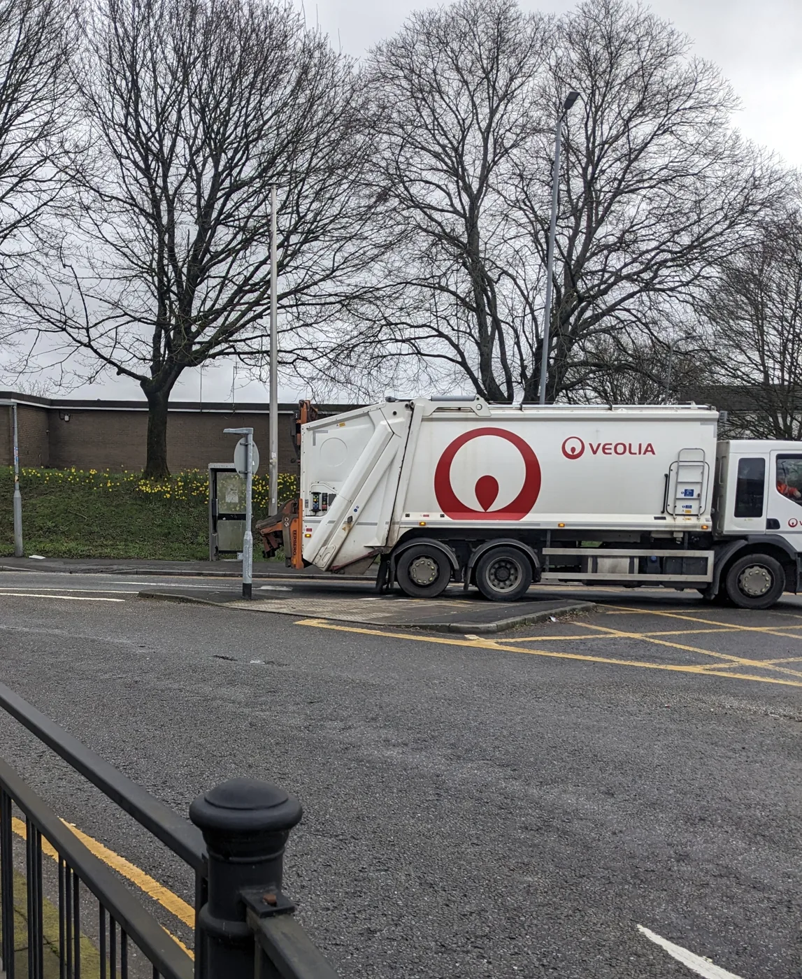 A Veolia refuse collection lorry in Newport, south Wales. Veolia does not take over Woking's collections until June 2027.