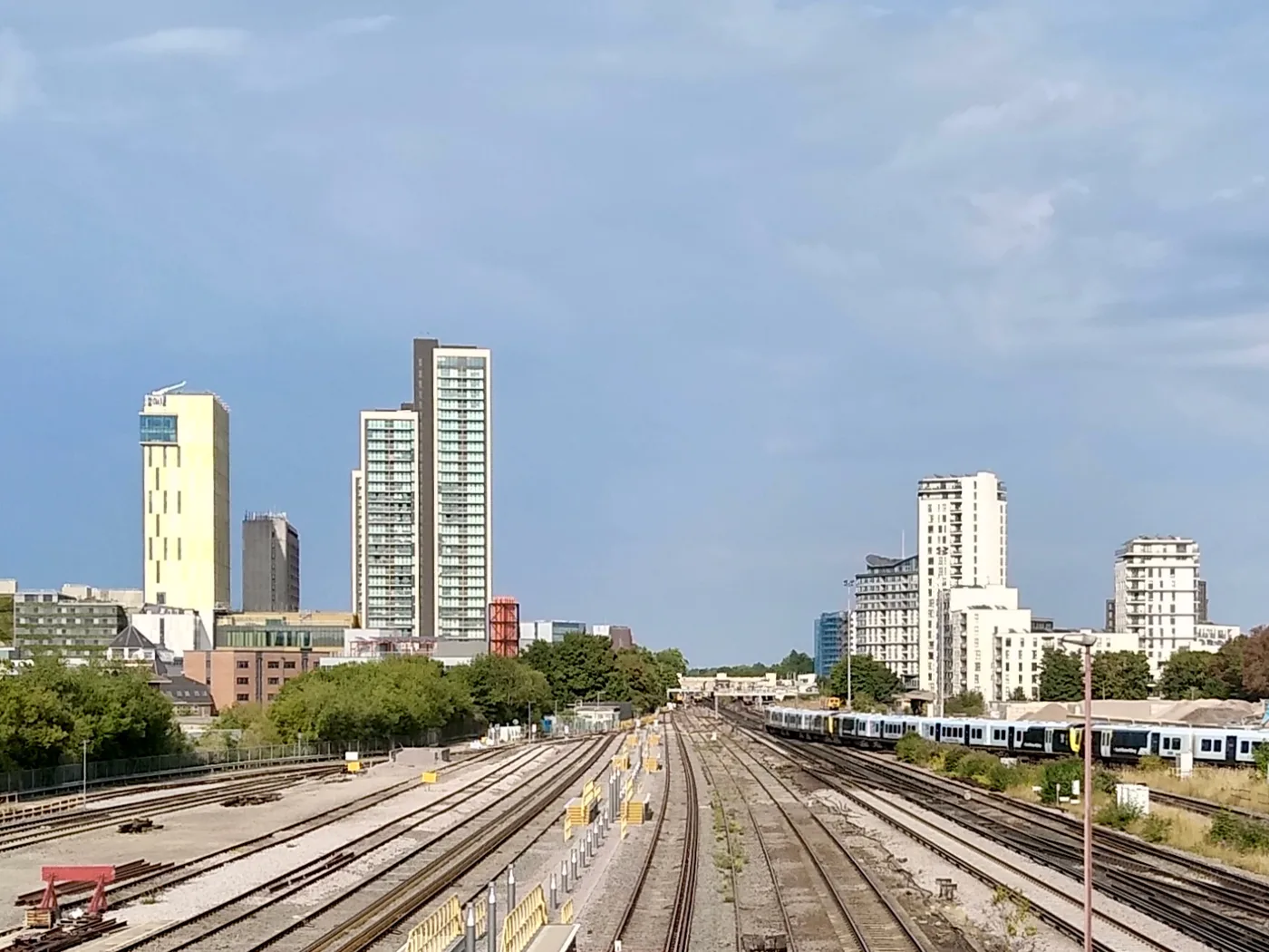 Woking town centre seen from the west. The borough's debt stands at about £2.2 billion.