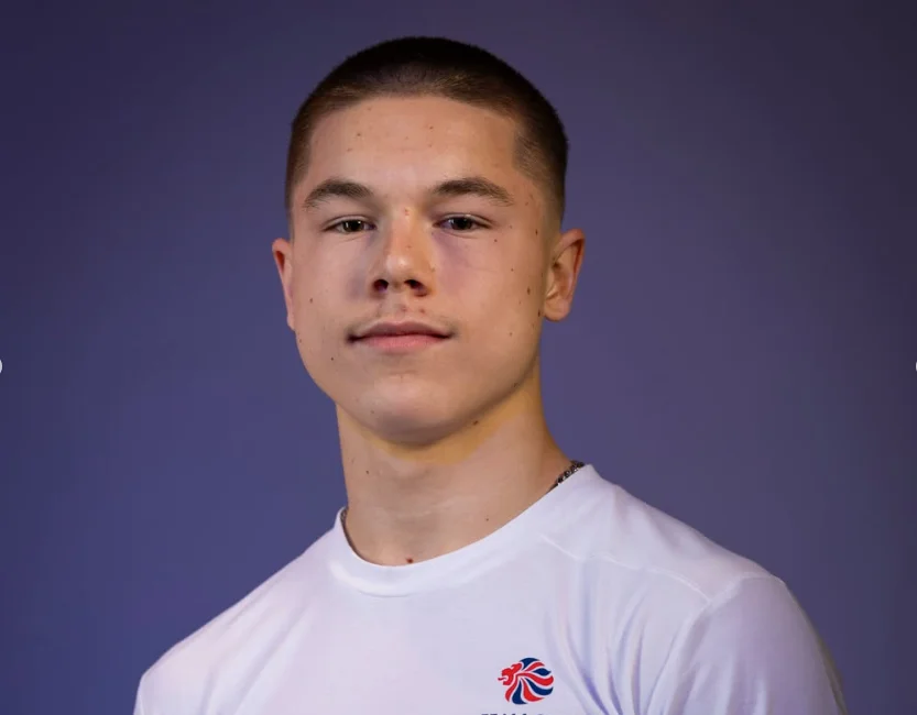 Ben Porter of Woking Gymnastics Club in his Team GB kit.