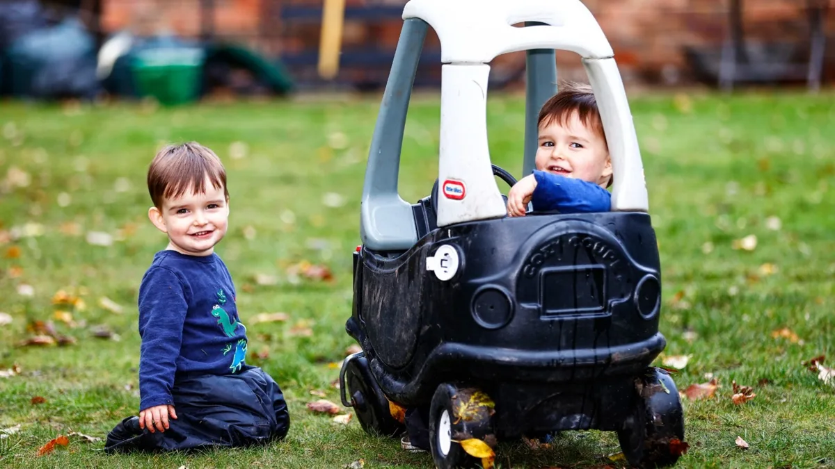 Harley Cunningham's twin sons, in a photograph from her JustGiving page