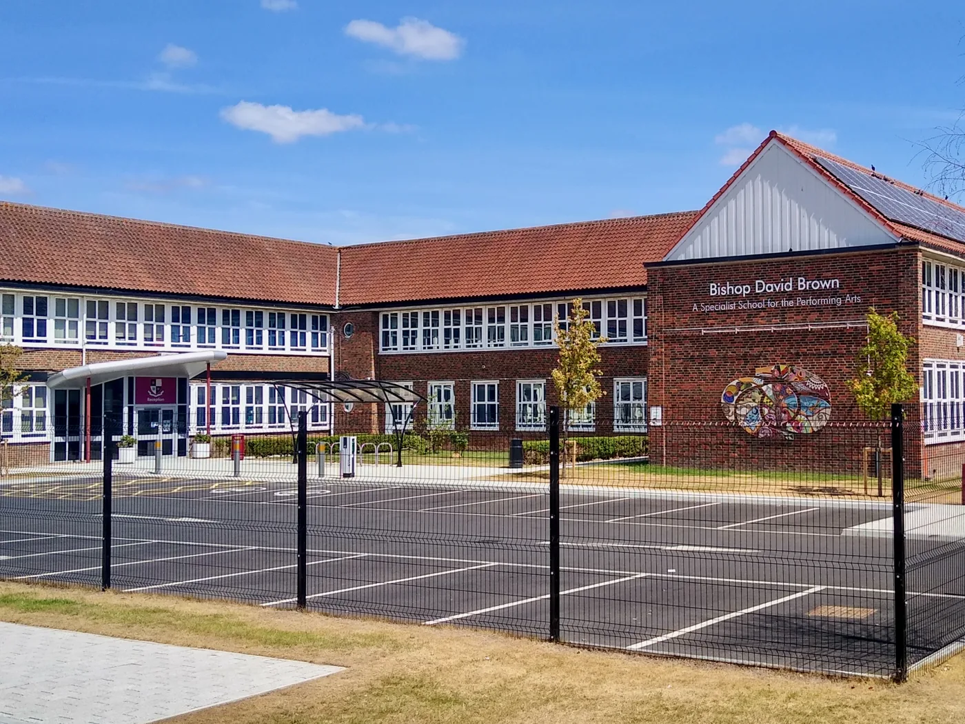 Bishop David Brown School in Sheerwater, one of the Woking secondaries that follows the two-week October break