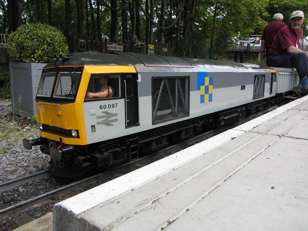 A miniature class 60 diesel at the Mizens Railway in Knaphill, photographed in 2013. The railway's last public Sunday of 2026 is 27 September